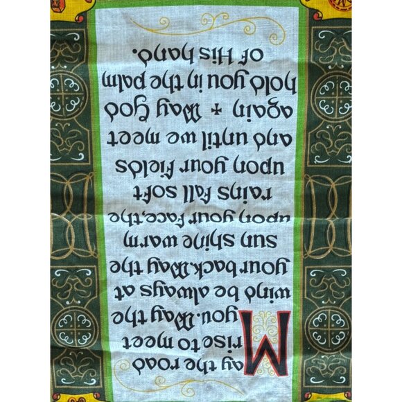 Irish Linen Wall Hanging/Tea Towel With An Irish Blessing No. 1 NWT - Picture 2 of 12